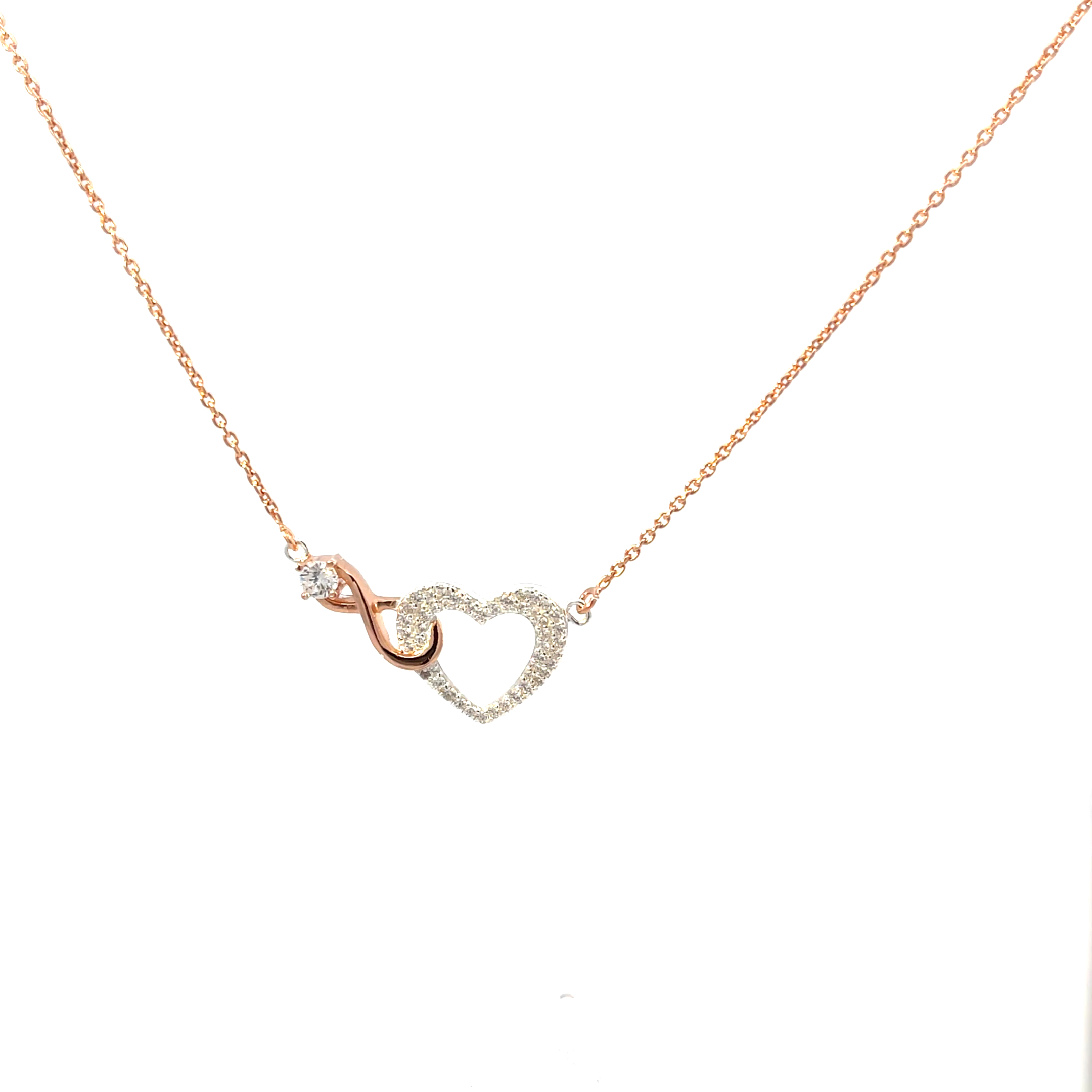 Heart infinity pendant necklace